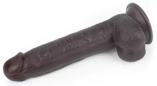 Sliding Skin Dildo 18 x 4.5cm Brown – 8/16