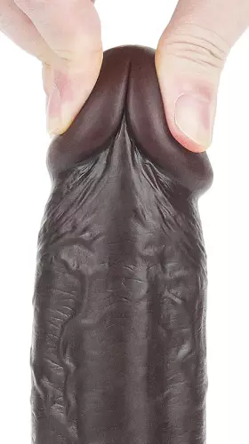 Sliding Skin Dildo 18 x 4.5cm Brown – 11/16