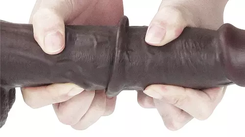 Sliding Skin Dildo 18 x 4.5cm Brown – 15/16