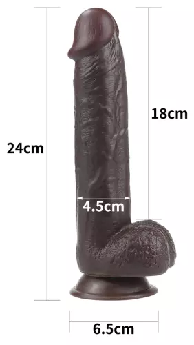 Sliding Skin Dildo 18 x 4.5cm Brown – 16/16