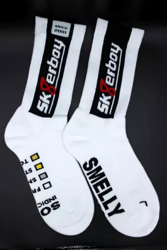 Weiße Socken SMELLY Sk8erboy – 9/16
