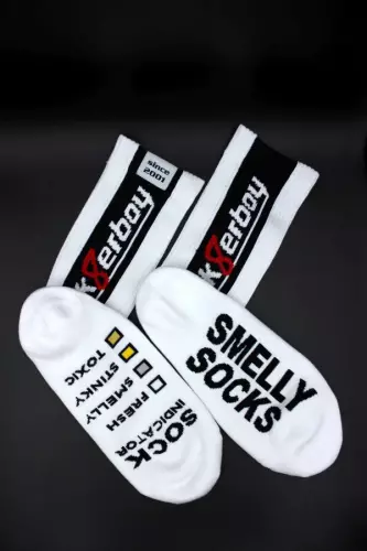 Weiße Socken SMELLY Sk8erboy – 12/16