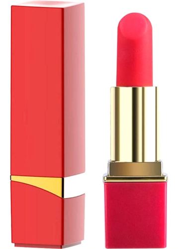 Mini-Vibrator Lipstick Rock 8.7 x 2.3cm Rot