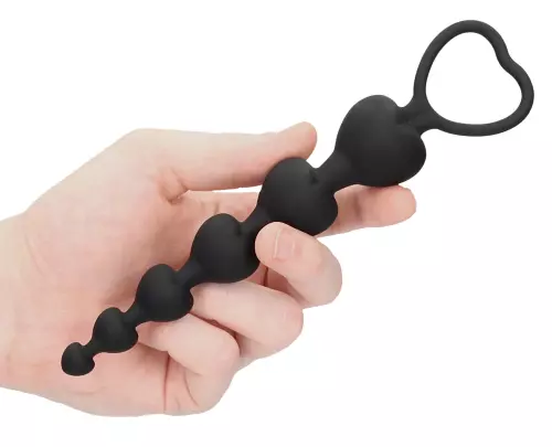 Analkette Silikon Heart 15 x 3.2cm – 6/7