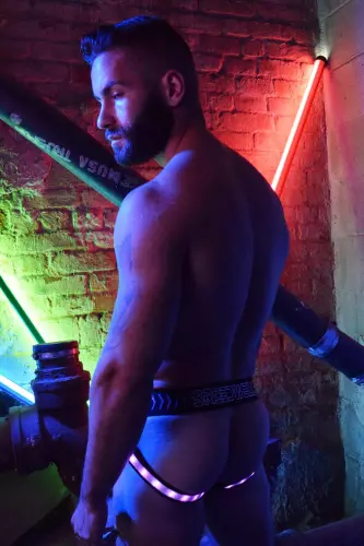 Leuchtender Jockstrap RAVE LEGSTRAP Schwarz – 5/10