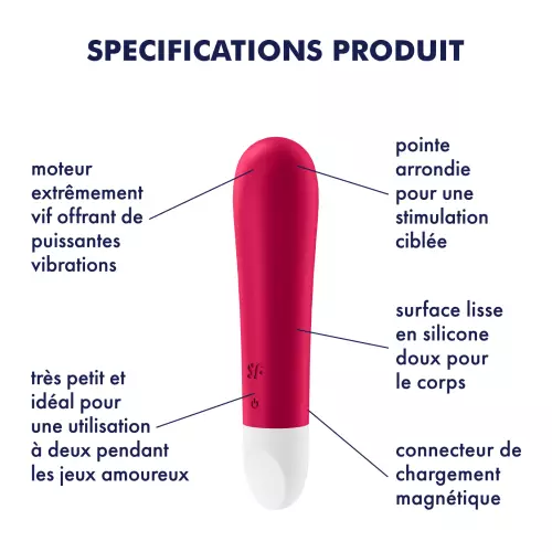 Clitoris Stimulator Ultra Power Bullet 1 Satisfyer Rood – 7/7