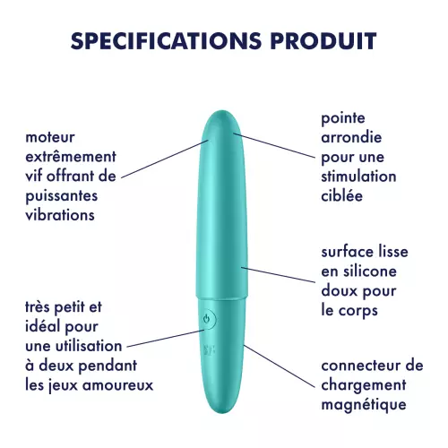 Vibrator Ultra Power Bullet 6 Satisfyer Türkis – 8/8