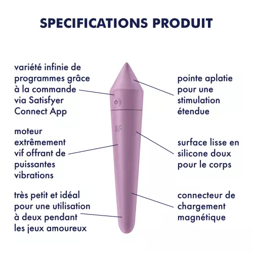 Clitoris Stimulator Ultra Power Bullet 8 Satisfyer Lila – 7/7