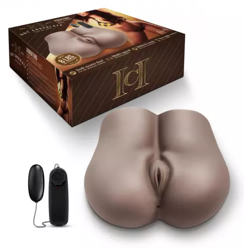 Realistischer vibrierender Masturbator Fuck Me Deep Vagina und Anus Braun – 1/4