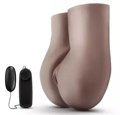 Realistischer vibrierender Masturbator Fuck Me Deep Vagina und Anus Braun – 3/4