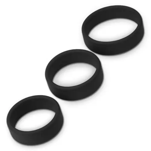 3er Pack Silikon-Cockringe SiliRing Schwarz – 1/5