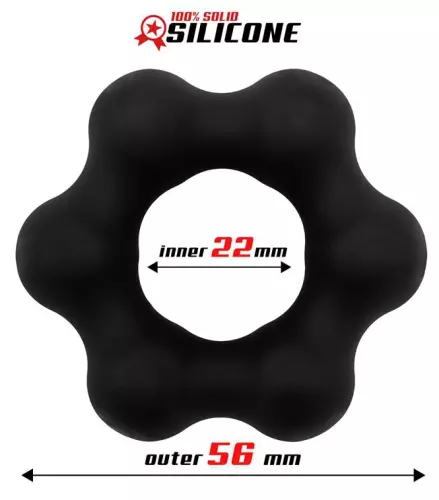 Silikon-Cockring Star Round 22mm – 3/4