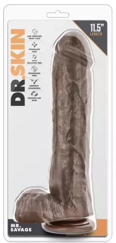 Dildo realistisch Mr Savage Dr Skin 22 x 5,5cm Braun – 2/5
