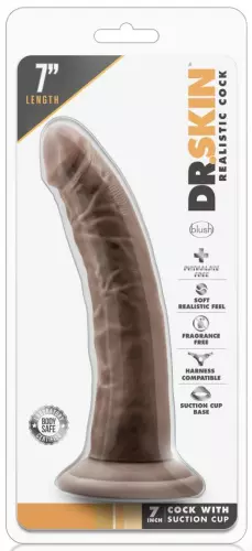 Dildo realistisch Cock Long Dr Skin 17 x 4cm Braun – 2/6