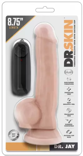 Vibrating Dildo Dr Jay Dr Skin 15 x 4.5cm – 2/6