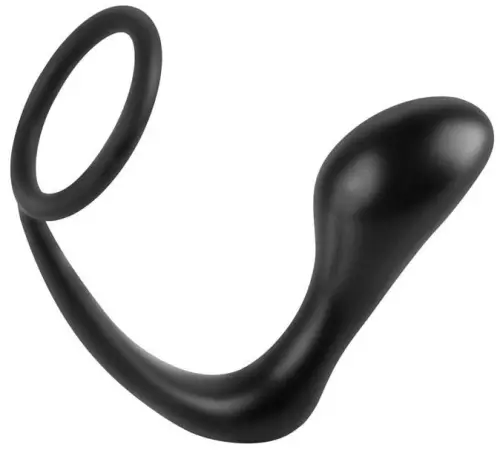 Ass Gasm Plug und Cockring 10 x 3,2 cm Schwarz – 1/5