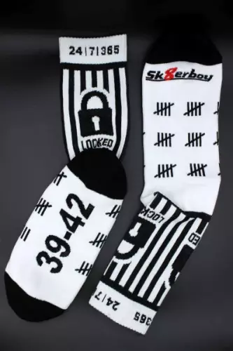 Weiße Socken LOCKED Sk8erboy – 14/16