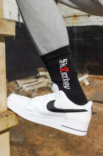 Schwarze Socken CREW SOCKS Sk8erboy – 9/16