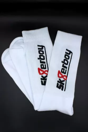 Weiße Socken CREW SOCKS Sk8erboy – 13/15