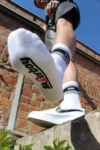 Weiße Socken Sk8erboy Deluxe Weiß-Schwarz – 2/13