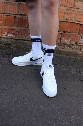 Weiße Socken Sk8erboy Deluxe Weiß-Schwarz – 4/13
