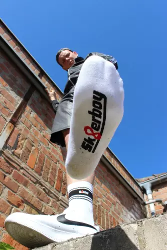 Weiße Socken Sk8erboy Deluxe Weiß-Schwarz – 8/13