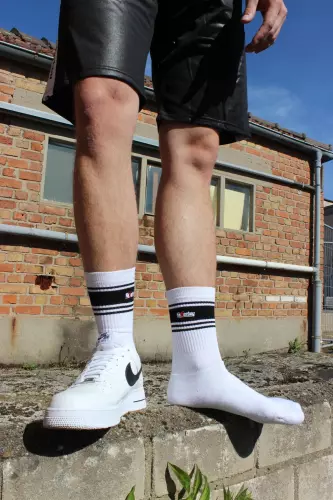 Weiße Socken Sk8erboy Deluxe Weiß-Schwarz – 9/13