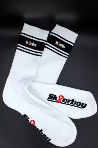 Weiße Socken Sk8erboy Deluxe Weiß-Schwarz – 11/13