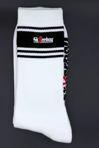 Weiße Socken Sk8erboy Deluxe Weiß-Schwarz – 12/13