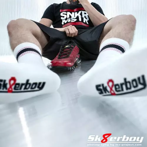 Weiße Socken Sk8erboy Deluxe Weiß-Rot – 2/12