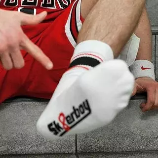 Weiße Socken Sk8erboy Deluxe Weiß-Rot – 3/12