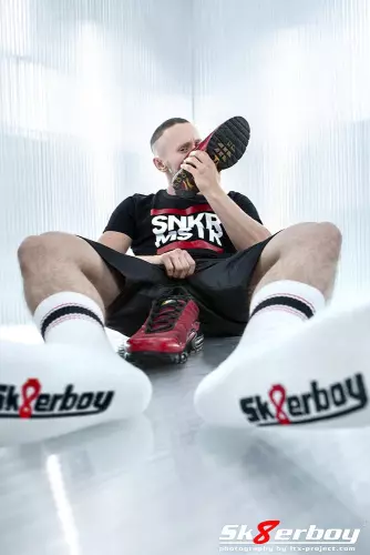 Weiße Socken Sk8erboy Deluxe Weiß-Rot – 8/12