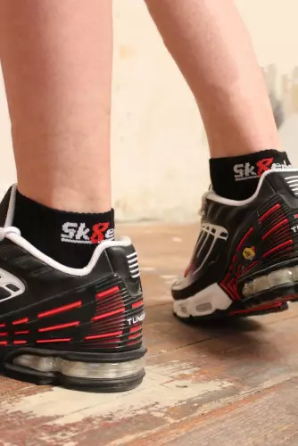 Kurze schwarze Socken QUARTER Sk8erboy – 6/11