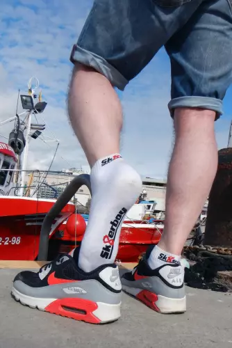 Kurze weiße Socken QUARTER Sk8erboy – 6/15
