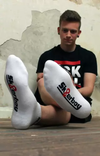 Kurze weiße Socken QUARTER Sk8erboy – 8/15