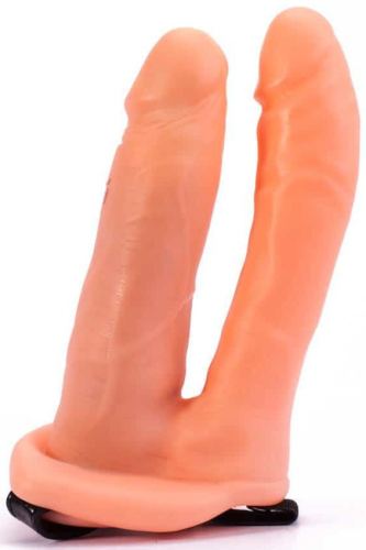 Dubbele gordeldidle 12 x 4 cm Huidskleur