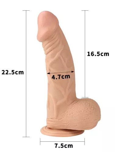 Realistischer Dildo Fabian 18 x 4,5 cm Hautfarben – 5/15