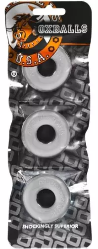 Pack aus 3 Mini-Cockrings Oxballs transparent – 2/2