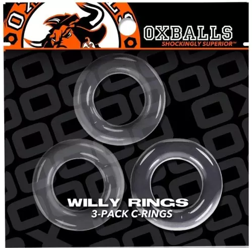 Lot aus 3 Cockrings Willy Rings Transparent – 2/2