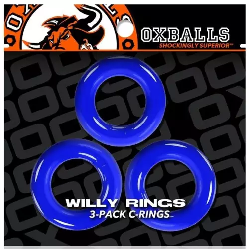 Lot aus 3 Cockrings Willy Rings Blau – 2/2