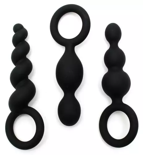 Kit 3 Silikon Plugs Booty Call Satisfyer 9.5 x 2.5cm – 3/4