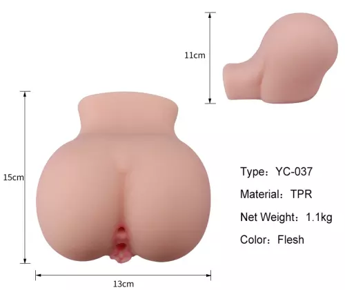 Realistischer Masturbator Mini Holes Duo Vulva-Anus – 7/8