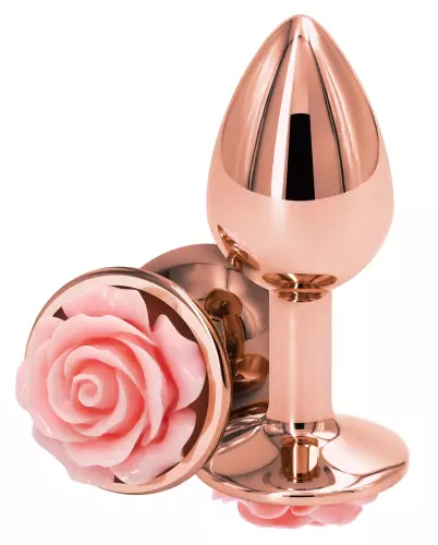 Schmuck-Plug REAR S 6 x 2.7cm Rose-Rose – 1/2