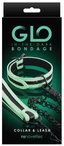 Halsband-Leine fluoreszierend Glo 75cm – 2/3