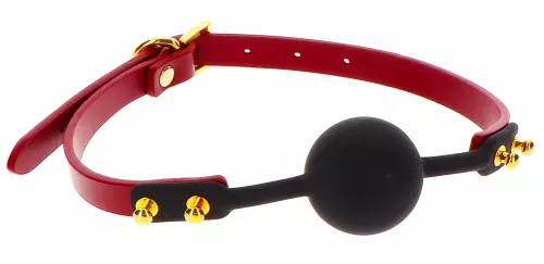 Knebel Silikon Kugel Taboom 4cm Schwarz-Rot – 1/4