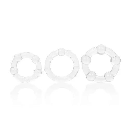 Set von 3 Cock Rings Balls Transparent – 3/12