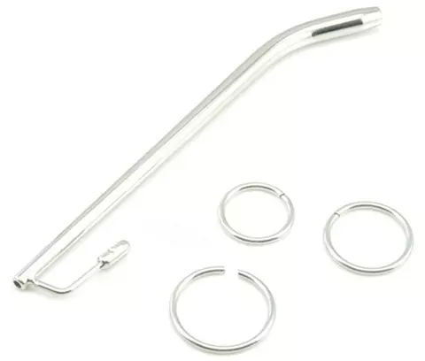 Harnröhrenstab durchbohrt Benty L 19cm - Durchmesser 7,5mm – 5/7