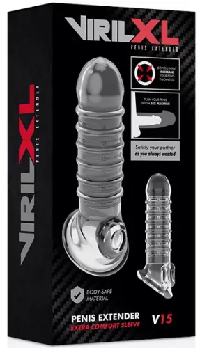 Penishülle Viril XL V15 15.5 x 4cm Durchsichtig – 2/6
