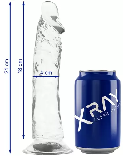 Durchsichtiger Dildo XRay Cock 19 x 4cm – 5/5
