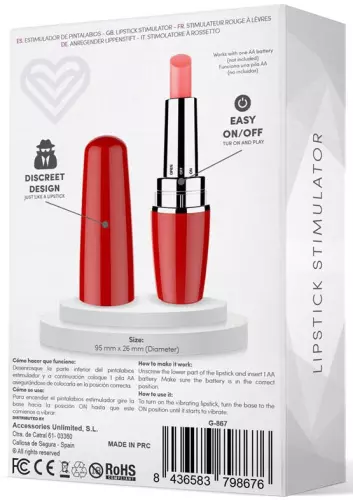 Clitoris stimulator Viblips 9.5 x 2.5cm Rood – 4/4